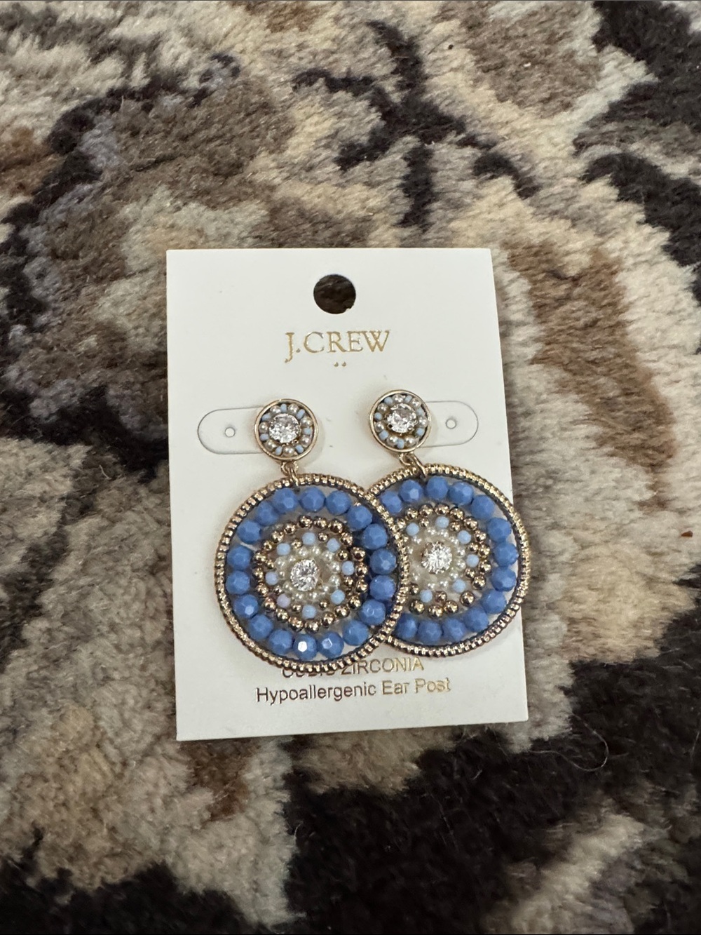 NWT, J.Crew studded dangle, hypoallergenic ear post